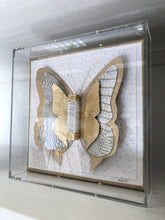 Load image into Gallery viewer, Selenite Butterfly in Acrylic Shadowbox 12x12
