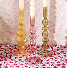 Load image into Gallery viewer, Rainbow Glass Taper Candleholders
