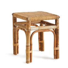 Load image into Gallery viewer, Featuring a sturdy wooden structure and intricate caning, the Anton Side Table is a charming addition. It can be placed next to a sofa in the sitting room or anywhere that requires a lovely accent piece.