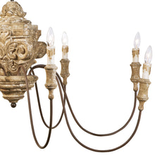 Load image into Gallery viewer, Wood Carved Chandelier