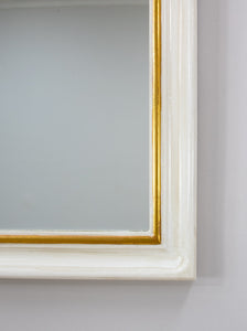 48" White & Gold Louis Philippe Mirror