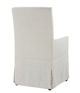 Slipcovered Dining Chair on Castors