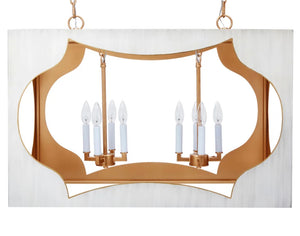 Cream and Gold Cutout Chandelier