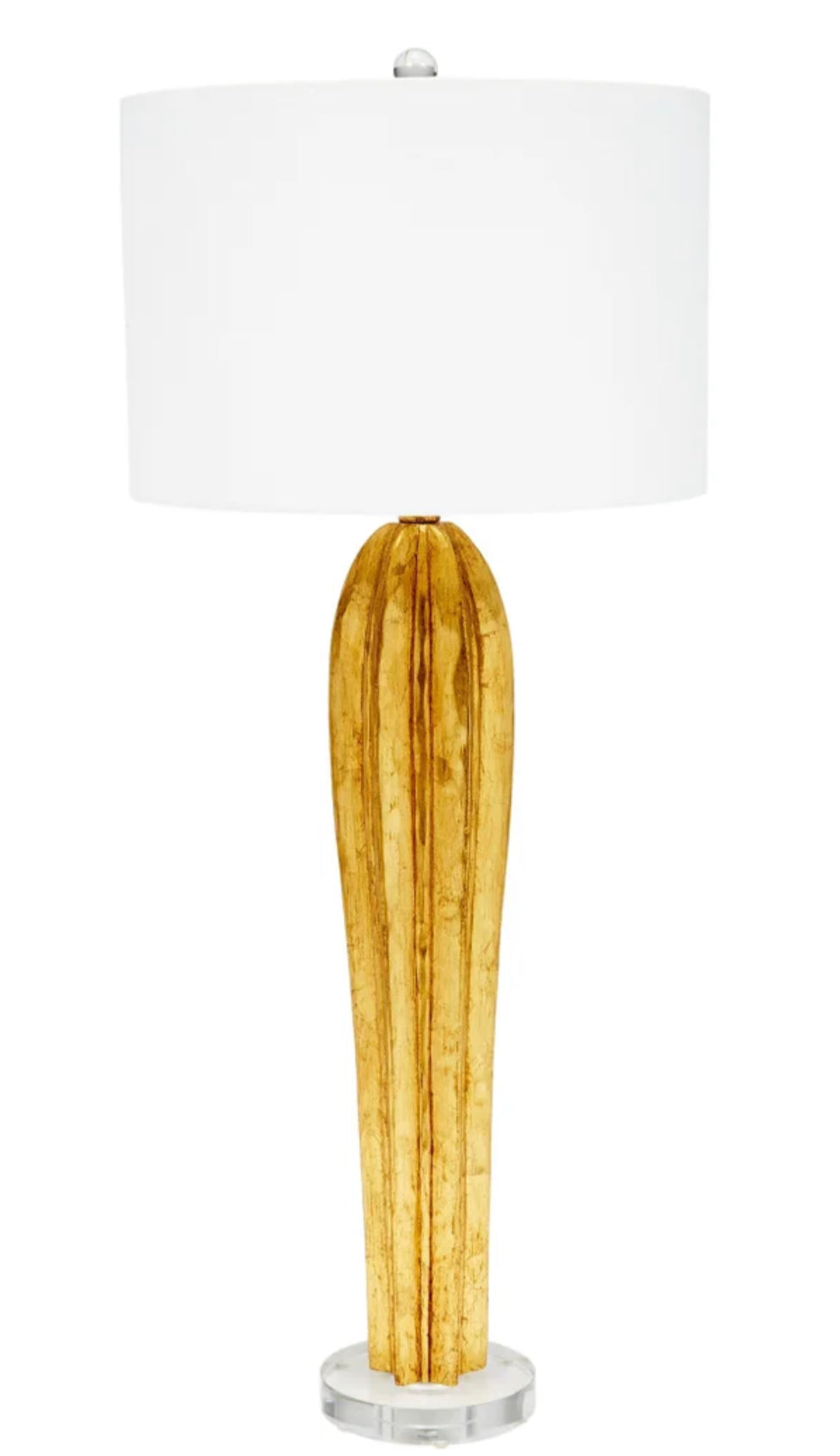 Ribbed Gold Leaf Buffet Lamp