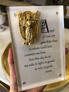 Guardian Angel Prayer Plaque