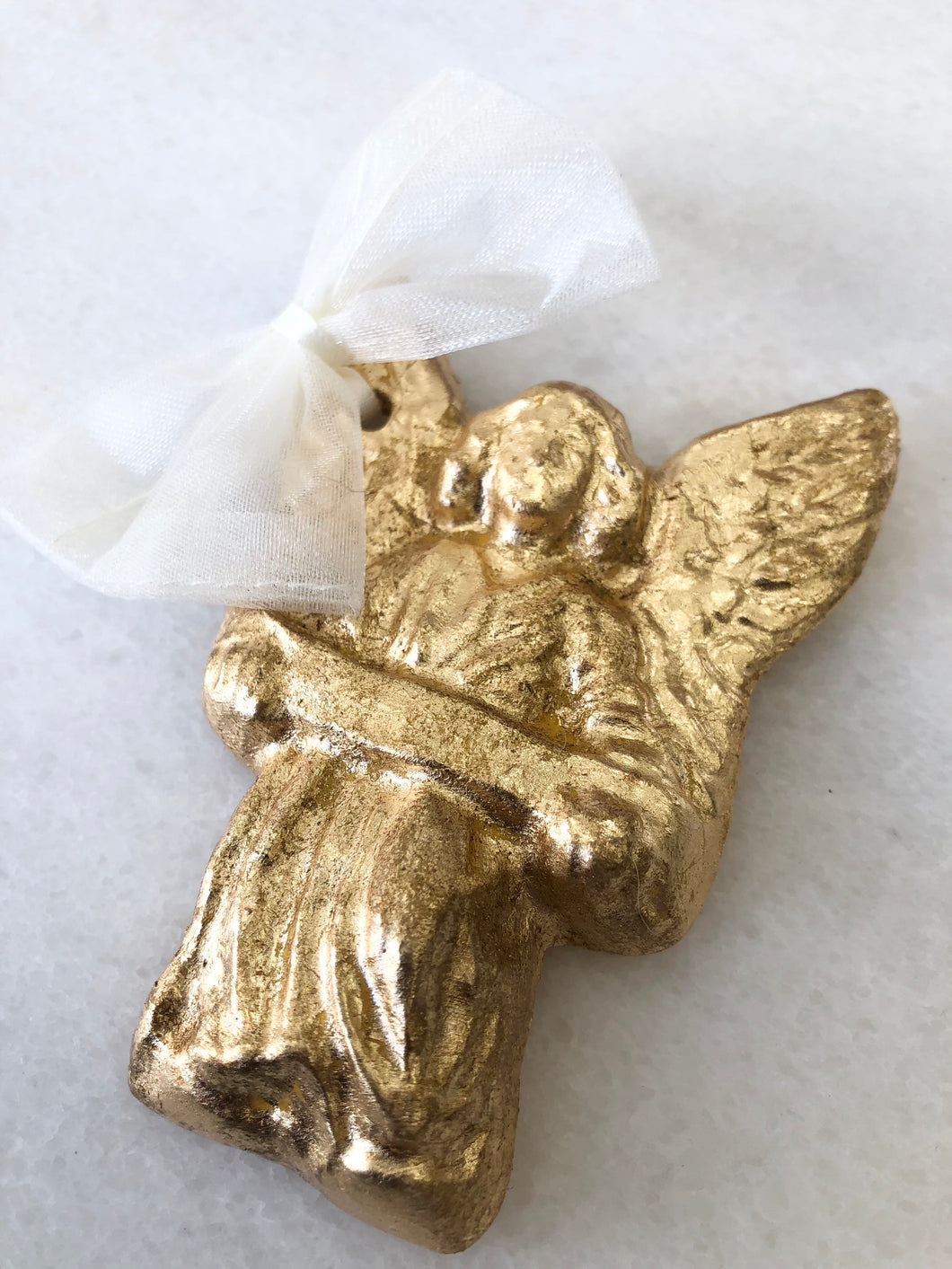 Gold Leaf Angel Ornament