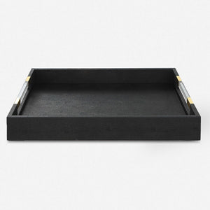 Black Shagreen Tray