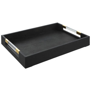 Black Shagreen Tray