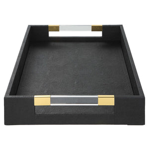 Black Shagreen Tray