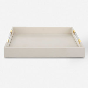 White Shagreen Tray