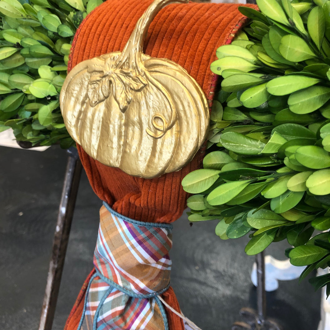 Pumpkin Wreath Sash in Orange