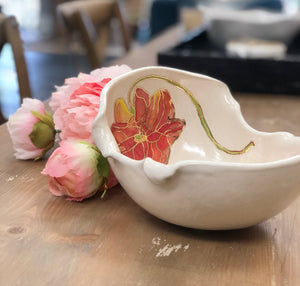 Persimmon Spring Floral Bowl, Mini