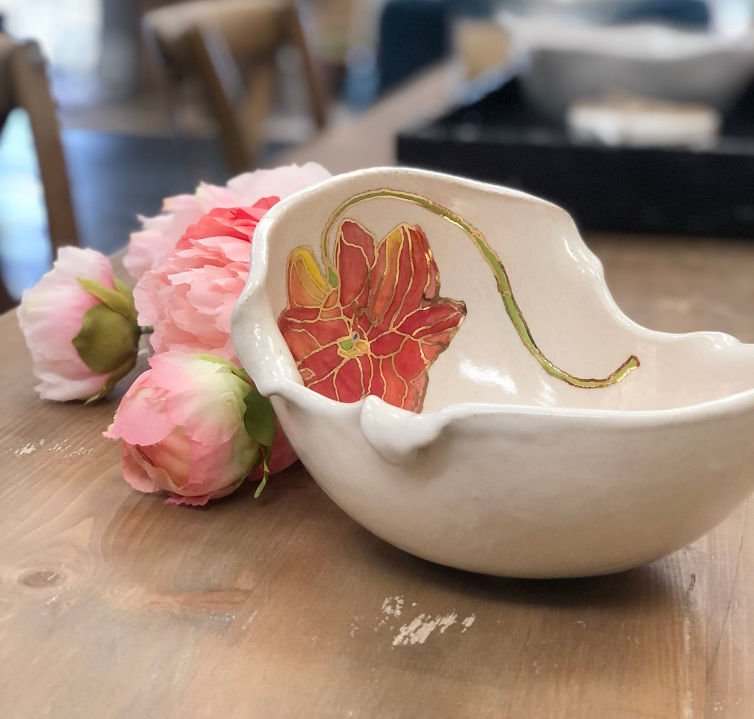 Persimmon Spring Floral Bowl, Mini