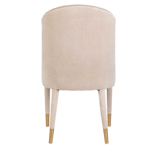 Brie Armless Chair in Champagne