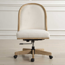 Load image into Gallery viewer, Rolling Desk Chair in Light Oak
