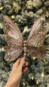 Light Pink Butterfly Clip