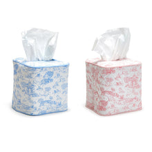 Load image into Gallery viewer, Nursery Toile Quilted Tissue Box Cover
