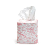 Load image into Gallery viewer, Nursery Toile Quilted Tissue Box Cover
