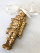 Load image into Gallery viewer, Gold Leaf Nutcracker Ornament
