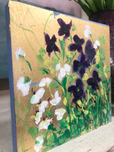 Load image into Gallery viewer, Violets on Wood II
