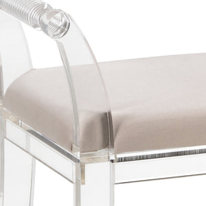 Neoclassical Acrylic Bench