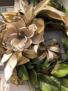 Glitter Magnolia Wreath