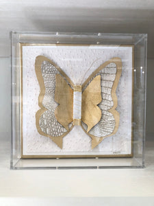 Selenite Butterfly in Shadowbox