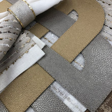 Load image into Gallery viewer, Woven Placemats in Gold &amp; Grey, Set of Four
