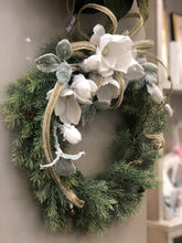 Load image into Gallery viewer, Snowy Magnolia Wreath
