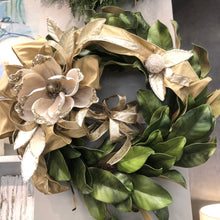 Load image into Gallery viewer, Glitter Magnolia Wreath
