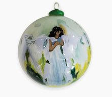 Load image into Gallery viewer, Elevate your holiday decor with Anne Neilson&#39;s exclusive, limited edition Christmas ornaments. Each one is meticulously hand-painted from an original Anne Neilson artwork, making them a unique fusion of art and festive spirit. Share these treasured ornaments with loved ones or keep them as luxurious keepsakes. Ornament is a 3&quot; glass ball with gold ribbon.
