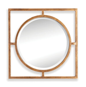 The Beryl Mirror blends classic formality with architectural inspiration. Featuring a warm gold open frame, this mirror adds structural detail and reflective light to any traditional space.