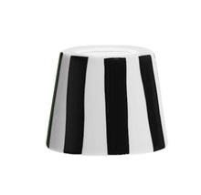 Load image into Gallery viewer, Change up your portable lamp with an easily swappable lampshade addition! Available in multiple colorways. Expertly crafted and hand-painted in Italy, this striped ceramic lampshade is available in multiple colorways to match any decor. Its unique handmade design offers a one-of-a-kind touch to elevate any living space.
