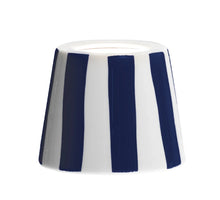 Load image into Gallery viewer, Change up your portable lamp with an easily swappable lampshade addition! Available in multiple colorways. Expertly crafted and hand-painted in Italy, this striped ceramic lampshade is available in multiple colorways to match any decor. Its unique handmade design offers a one-of-a-kind touch to elevate any living space.
