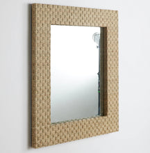 Load image into Gallery viewer, Expertly hand-crafted by skilled artisans, this generously-sized mirror is crafted from sustainably-sourced fresh water grass. Its natural aesthetic is perfect for a beach house, summer cottage, or any casual environment.
