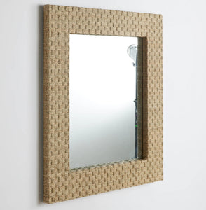 Expertly hand-crafted by skilled artisans, this generously-sized mirror is crafted from sustainably-sourced fresh water grass. Its natural aesthetic is perfect for a beach house, summer cottage, or any casual environment.