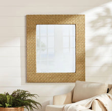 Load image into Gallery viewer, Expertly hand-crafted by skilled artisans, this generously-sized mirror is crafted from sustainably-sourced fresh water grass. Its natural aesthetic is perfect for a beach house, summer cottage, or any casual environment.
