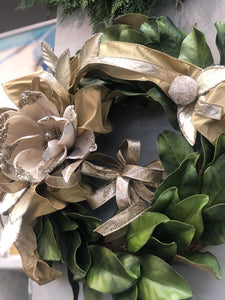 Glitter Magnolia Wreath