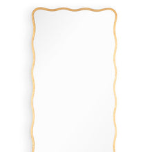 Load image into Gallery viewer, The Candice Floor-Length Mirror boasts a beautifully ornate, gilded frame and a beveled mirror edge, creating a charmingly feminine and glamorous aesthetic. Perfect for any hallway, bedroom, or walk-in closet, its impressive size will surely make it a stunning addition to any modern, transitional, or traditional household.
