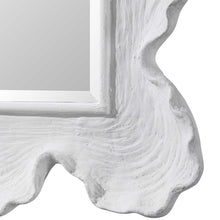 Load image into Gallery viewer, Featuring a modern coastal design, this mirror evokes the appearance of white coral. The frame is finished in matte white with a distinct texture and noticeable waves, adding an organic touch. The mirror boasts a 1&quot; bevel and can be hung horizontally or vertically.
