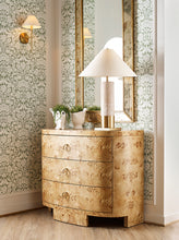 Load image into Gallery viewer, The Dion floor mirror, with its antique finish, is a must-have for adding a touch of modern glamor to any space. Its faceted frame, outlined by a delicate border of gold leaf, serves as a work of art in its own right. Whether as an elegant addition to a dressing room or a striking focal point hangs horizontally over an entryway console, Dion is the perfect choice.
