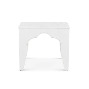 Island Manor End Table in Whitewash