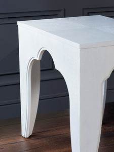 Island Manor End Table in Whitewash