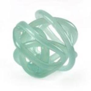 Handblown Glass Knot in Turquoise