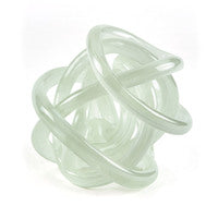 Handblown Glass Knot in White