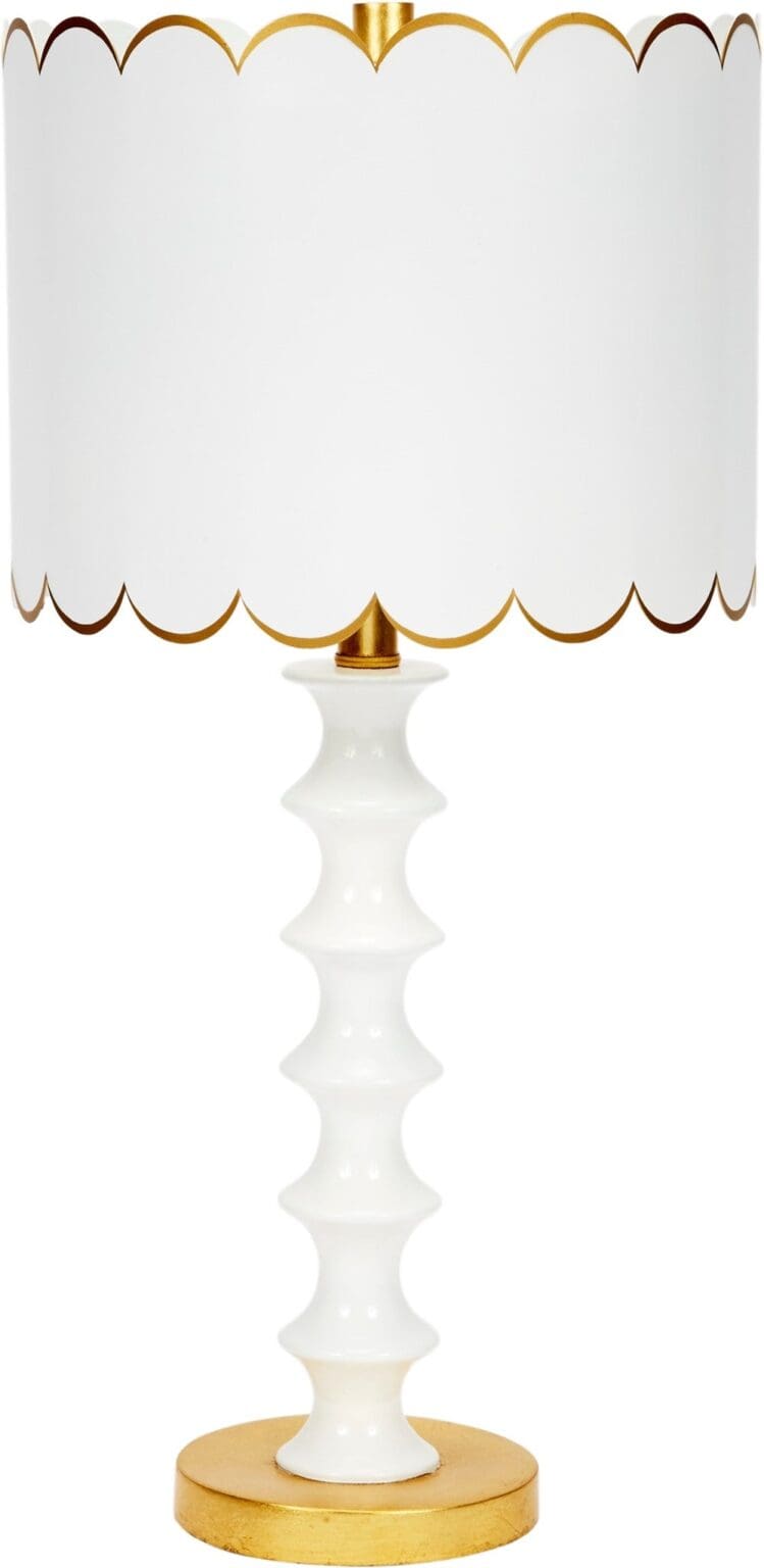 Eloise Glossy White Table Lamp