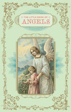 Load image into Gallery viewer, Discover the divine messages, faithful guardians, and mystical celestial beings of the angelic world within the pages of The Little Book of Angels. This exquisite tome features stunning color lithographs from missals and prayer books, elegantly packaged with a padded cover, gilded edges, and a ribbon marker. Whether as a gift for a religious or spiritual occasion or for those seeking guidance from angelic beings, this book exudes elegance and beauty.
