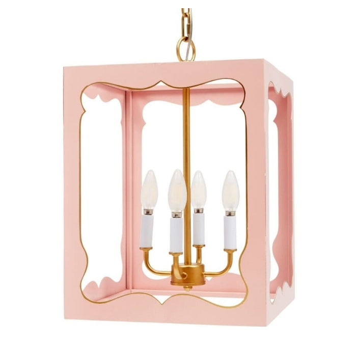 Expertly designed with a lustrous blush finish and sophisticated golden details, the Phoebe pendant adds a touch of elegance to any room. Its sturdy metal construction combines both visual appeal and practicality.