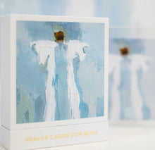 Load image into Gallery viewer, Introducing Prayer Cards for Boys, featuring 26 unique prayers and corresponding scriptures. Each card showcases the new Gracious One angel by Anne Neilson on the front, with a prayer and scripture on the back. Experience comfort and protection as you pray over your child with these cards.
