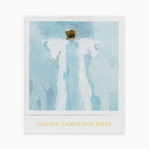 Introducing Prayer Cards for Boys, featuring 26 unique prayers and corresponding scriptures. Each card showcases the new Gracious One angel by Anne Neilson on the front, with a prayer and scripture on the back. Experience comfort and protection as you pray over your child with these cards.